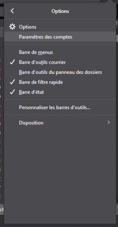 Hamburger - Options - Parametres